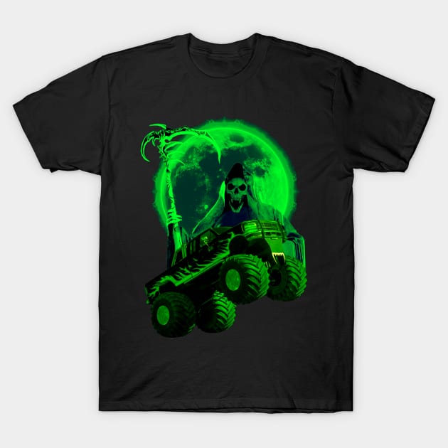 Monster Truck Grim Reaper T-Shirt by PoizonBrand